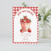とっても甘い誕生日のイチゴパーティー 招待状 (スタンド正面)