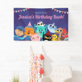 とっても簡単なキャラクターズ フェスティブ バースデー バナー 横断幕 (インサイチュ)