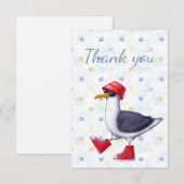 とっても素敵なカワイイウミネズミのバケーショントラベルありがとうございます サンキューカード (正面/裏面)