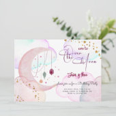 とっても素敵なパステルカラーの子供の誕生日 招待状 (スタンド正面)