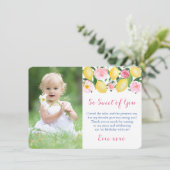 とっても素敵なポジターノのレモンピンクパーティーの写真 サンキューカード (スタンド正面)