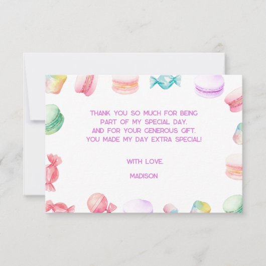 とっても素敵な子供の誕生日 サンキューカード (正面)