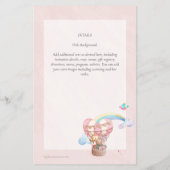 とっても素敵な気球と動物の赤ちゃん女の子のシャワー チラシ (裏面)