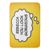 とっても素敵ね！ バブルコミックブック バスマット (正面縦)