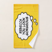 とっても素敵ね！ バブル ファン コミックブック バスタオルセット (ハンドタオル)