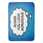 とっても素敵ね！レトロコミックポップアート バスマット (正面縦)