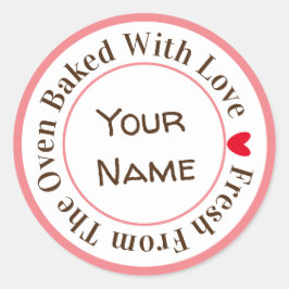 とっても素敵!ピンクのオーブンから愛を込めて焼きたてフレッシュ ラウンドシール