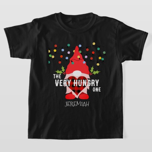 とっても腹ペコ一家のクリスマス・グノーム Tシャツ (レイダウン)