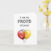 とっても自慢しちゃうよ、かわいい風船カード カード (黄色い花)