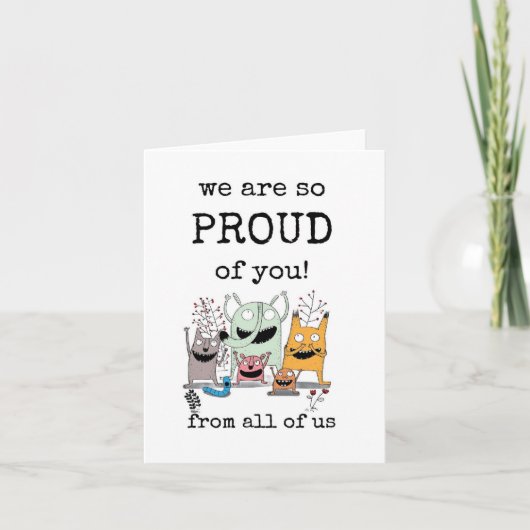 とっても誇らしいよ、おめでとう、実績カード カード (正面)