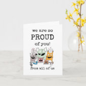 とっても誇らしいよ、おめでとう、実績カード カード (黄色い花)