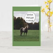 とっても賢い馬からのお誕生日おめでとう カード (黄色い花)