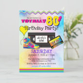 とっても80'sカラフルな誕生日パーティー 招待状 (スタンド正面)