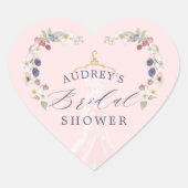 とっても スウィートな ブライダルシャワーのドレス ベリーとお花がいっぱい ハートシール (正面)