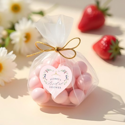 とっても スウィートな ブライダルシャワーのドレス ベリーとお花がいっぱい ハートシール