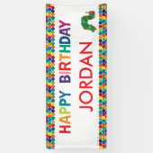 とてもお腹が空いたケータピラーの誕生日 横断幕 (縦)