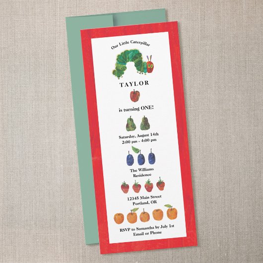 とてもお腹が空いたケータピラー フルーツ 誕生日 招待状