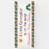 とてもお腹が空いたケータピラー ベビーシャワー 横断幕 (縦)