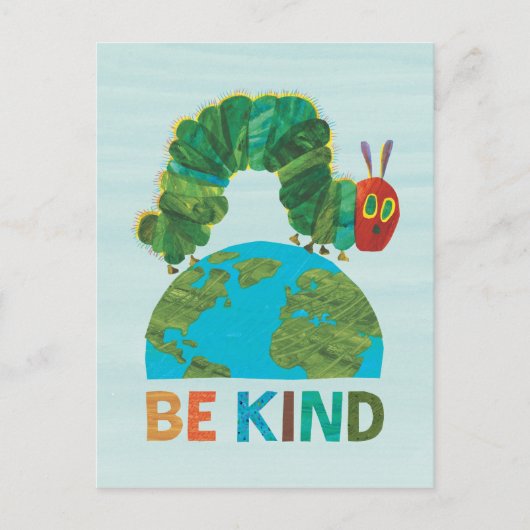 とてもお腹の空いた毛虫は親切だ ポストカード (正面)