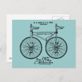 とてもかっこいい自転車 ヴェロ 特許のプレゼント ポストカード (正面/裏面)