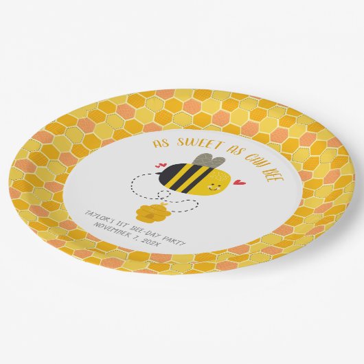 とてもかわいいかわいい誕生日 ペーパープレート (アングル)