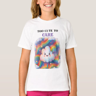 とてもかわいいので気にしない虹の雲 かわいい美意識 Tシャツ