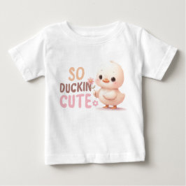とてもかわいいアヒルの赤ちゃんTシャツ - かわいいキャラクターのアヒル ベビーTシャツ