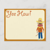 とてもかわいいカウボーイソックサル招待状 招待状 (裏面)