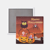とてもかわいいハッピーハロウィンデザイン マグネット (正面/裏面)