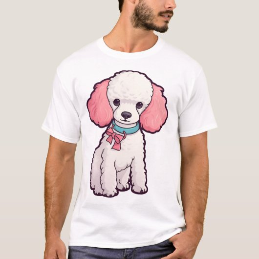 とてもかわいいプードル Tシャツ (正面)