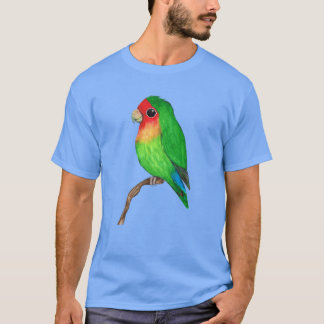 とてもかわいい桃の顔にキョウザメ Tシャツ