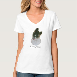 とてもかわいい白黒の秋田子犬 Tシャツ