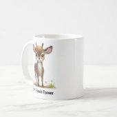 とてもかわいい鹿のデジタルペインティング コーヒーマグカップ (正面左)