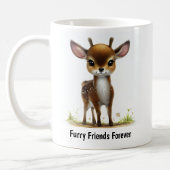とてもかわいい鹿のデジタルペインティング コーヒーマグカップ
