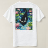とてもかわいい黒猫 Tシャツ (デザイン裏面)