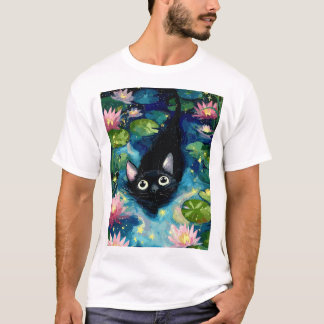 とてもかわいい黒猫 Tシャツ