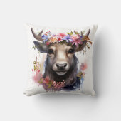 🦌🎄とてもかわいらし楽しいクリスマスのトナカイ枕 クッション (正面)