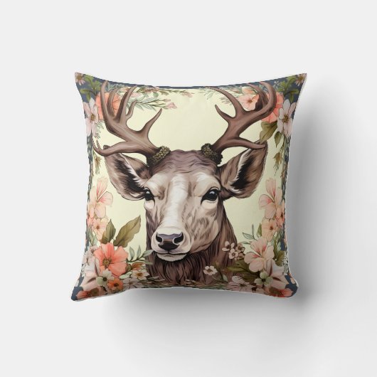 🦌🎄とてもかわいらし楽しいクリスマスのトナカイ枕 クッション (裏面)