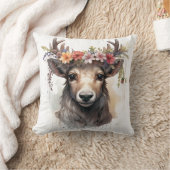 🦌🎄とてもかわいらし楽しいクリスマスのトナカイ枕 クッション (ブランケット)