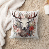 🦌🎄とてもかわいらし楽しいクリスマスのトナカイ枕 クッション (ブランケット)