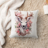 🦌🎄とてもかわいらし楽しいクリスマスのトナカイ枕 クッション (ブランケット)