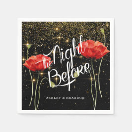 とてもエレガントで華やかな前夜のナプキン スタンダードカクテルナプキン