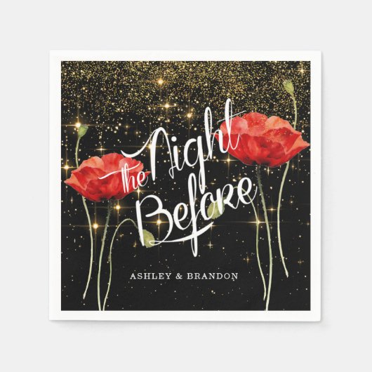 とてもエレガントで華やかな前夜のナプキン スタンダードカクテルナプキン (正面)