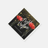 とてもエレガントで華やかな前夜のナプキン スタンダードカクテルナプキン (角)