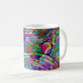 とてもカラフルな抽象的な形態の芸術 1 コーヒーマグカップ (正面右)
