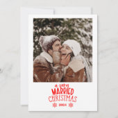 とてもクリスマスに写真を結婚した撮る シーズンカード (正面)