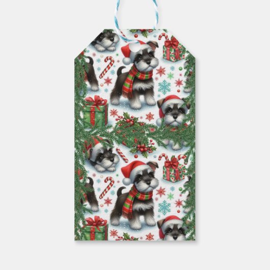 とてもシュナウザーのクリスマス ギフトタグ (裏面)