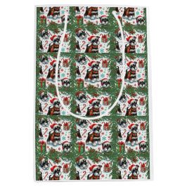 とてもシュナウザーのクリスマス ミディアムペーパーバッグ