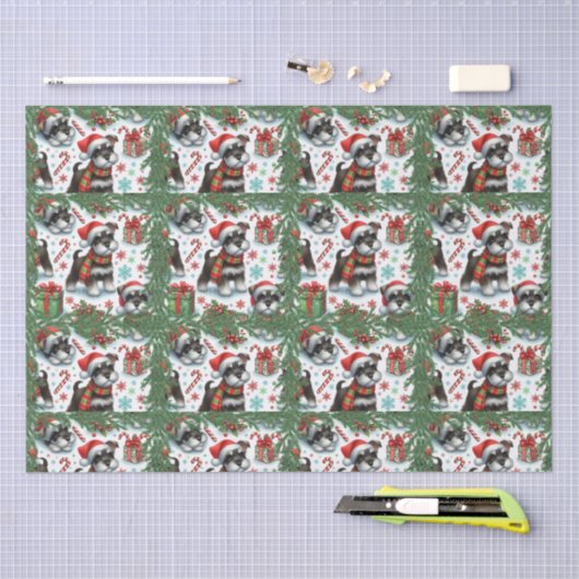 とてもシュナウザーのクリスマス 薄葉紙 (クラフト)