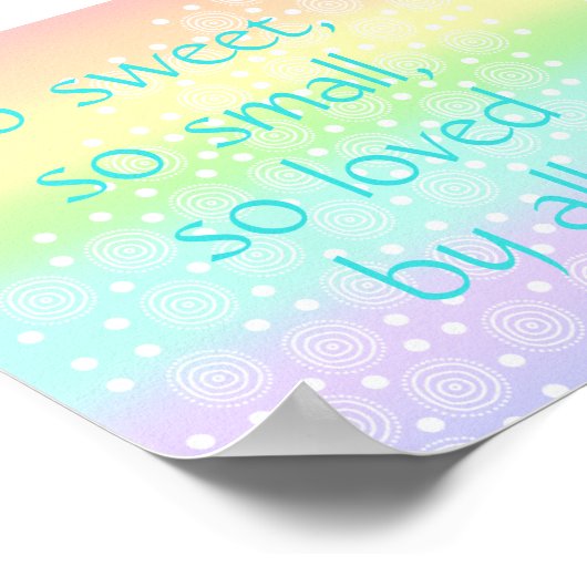 とてもスウィートで小さなベイビーのための保育園プリント ポスター (角)